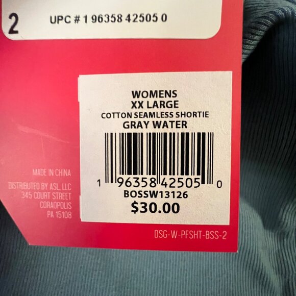 DSG Womens‎ XXL Cotton Seamless Shortie Gray - Picture 6 of 8